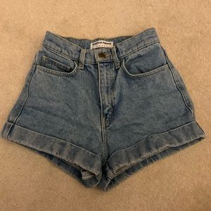 american apparel high waisted shorts